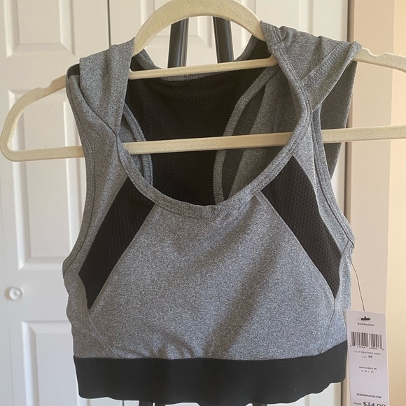 BCBGeneration Hooded Sports Bra - SZ Medium - Picture 6 of 8